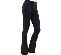 Leggings FREDDY "WRUP MINI-FLARE REGULAR", Damen, Gr. S (36), N-Gr, schwarz, Web, Obermaterial: 81% Baumwolle, 19% Elasthan, figurbetont, Hosen Leggings, mit Lifting & Shaping Effekt (76789443-S)