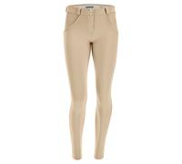 Leggings FREDDY "WRUP SUPERSKINNY REGULAR COTTON", Damen, Gr. XL (42), N-Gr, beige, Web, Obermaterial: 81% Baumwolle, 19% Elasthan, figurbetont knöchelfrei, Hosen Leggings, mit Lifting & Shaping Effek