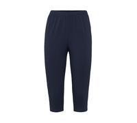 Leggings GOLDNER "Kurzgröße Lässige Baumwollhose mit Dehnbund", Damen, Gr. 19, K-Gr, blau (marine), Obermaterial: 95% Baumwolle CO. 5% Elasthan EL., normal, Hosen Leggings, Ohne (81045500-19) marine