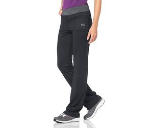Leggings H.I.S "aus recyceltem Material", Damen, Gr. 88, K + L Gr, schwarz (schwarz k, l (hose aus beständigem material)), Obermaterial: 88% Polyester, 12% Elasthan, bootcut fit lang, Hosen Weite Hose