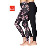 H.I.S Leggings Damen gemustert-schwarz, schwarz Gr.36/38