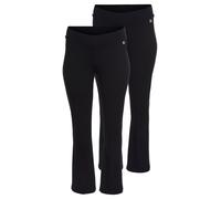 Leggings H.I.S, Damen, Gr. 40, N-Gr, schwarz, Single Jersey, Obermaterial: 95% Baumwolle, 5% Elasthan, unifarben, schmal lang, Hosen, Große Größen (890330-40) schwarz