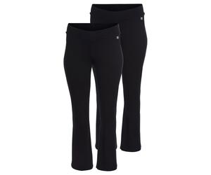 Leggings H.I.S, Damen, Gr. 44, N-Gr, schwarz, Single Jersey, Obermaterial: 95% Baumwolle, 5% Elasthan, unifarben, schmal lang, Hosen Leggings, Große Größen (890330-44) schwarz