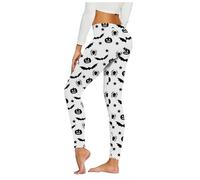 Leggings Halloween Damen Hose Eng, Lustig Mit Geister Spinnennetz Druck Strumpfhose Muster High Waist Yogahose Bunt Bauchweg Leggins Lang Sport Pants Casual Sportleggings Moderne Tights Für Cosplay