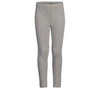 Leggings HAPPY GIRLS, Mädchen, Gr. 110, N-Gr, grau (grau melange), Jersey, Obermaterial: 95% Baumwolle, 5% Elasthan, unifarben, skinny fit knöchellang, Hosen Leggings, in Basic-Form (27415410-110) gra