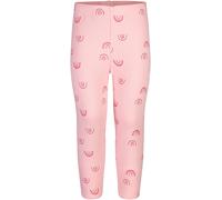 Leggings HAPPY GIRLS, Mädchen, Gr. 110, N-Gr, rosa (rose), Jersey, Obermaterial: 60% Polyester, 35% Baumwolle, 5% Elasthan, bedruckt, slim fit knöchellang, Hosen Leggings, im tollen Alloverprint, Basi