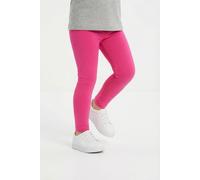 Leggings HAPPY GIRLS, Mädchen, Gr. 116, N-Gr, pink, Jersey, Obermaterial: 95% Baumwolle, 5% Elasthan, unifarben, skinny fit knöchellang, Hosen Leggings, in Basic-Form (54921214-116) pink