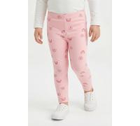 Leggings HAPPY GIRLS, Mädchen, Gr. 122, N-Gr, rosa (rose), Jersey, Obermaterial: 60% Polyester, 35% Baumwolle, 5% Elasthan, bedruckt, slim fit knöchellang, Hosen Leggings, im tollen Alloverprint, Basi