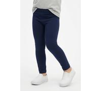 Leggings HAPPY GIRLS, Mädchen, Gr. 170, N-Gr, blau (navy), Strick, Obermaterial: 60% Polyester, 35% Baumwolle, 5% Elasthan, unifarben, eng knöchellang, Hosen Leggings, wärmend und elastisch (40717813-