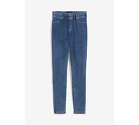 Leggings BONPRIX "Leggings in Jeansoptik", Damen, Gr. 40/42 (M), N-Gr, blau, Denim/Jeans, Obermaterial: 80% Baumwolle, 17% Polyester, 3% Elasthan, unifarben, slim fit lang, Hosen Leggings, aus Baumwol