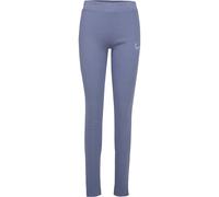 Leggings KARL KANI "Karl Kani Damen KW221-023-1 Small Signature Slit Rib Leggings", Damen, Gr. M, US-Größen, blau, 95% Baumwolle, 5% Elasthan, skinny fit, Hosen Leggings (56077458-M)