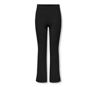 Leggings KIDS ONLY "KOGFEVER RIB FLARED PANTS CP JRS NOOS", Mädchen, Gr. 122, N-Gr, schwarz, Jersey, Obermaterial: 95% Polyester, 5% Elasthan, unifarben, bootcut fit normal, Hosen Leggings (11551363-1