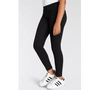 Leggings KIDSWORLD "Basic Leggings für Mädchen", Mädchen, Gr. 152/158, N-Gr, schwarz, Jersey, Obermaterial: 95% Baumwolle, 5% Elasthan, unifarben, schmal lang, Hosen Leggings, aus Baumwollstretch (447