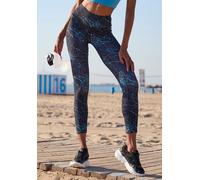 Leggings LASCANA ACTIVE, Damen, Gr. XS (32/34), N-Gr, blau (schwarz, blau), Obermaterial: 82% Polyester, 18% Elasthan, bedruckt, gemustert, mehrfarbig, figurbetont lang, Hosen Leggings, Abstrakte Must