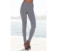 Leggings LASCANA Gr. 32/34, N-Gr, schwarz-weiß (schwarz weiß kariert) Damen Hosen Leggings mit klassischem Karodesign (90058752-32) schwarz weiß kariert