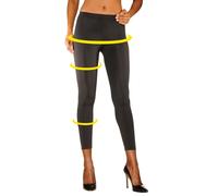 Leggings LASCANA "glatter Stoff, leichter Formeffekt", Damen, Gr. 48/50, N-Gr, schwarz, Trikot, Obermaterial: 80% Polyamid, 20% Elasthan, glänzend, Basic, 7/8-Länge, Hosen Leggings, aus leicht glänzen