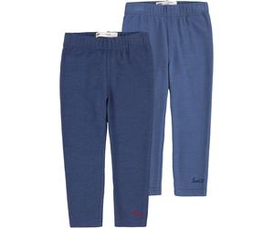 Leggings LEVI'S KIDS "LVG 2 PK CLASSIC LEGGING", Mädchen, Gr. 3M (62), N-Gr, blau (medieval blu), Obermaterial: 72% Baumwolle, 26% Polyester, 2% Elasthan, skinny fit lang, Hosen Leggings, for BABYS (2