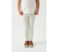 Leggings LIL' ATELIER "NMFGAGO SLIM LEGGING LIL NOOS", Mädchen, Gr. 92, N-Gr, coconut milk aop:heart, Jersey, Obermaterial: 57% Baumwolle, 38% Lyocell, 5% Elasthan, bedruckt, slim fit lang, Hosen Legg
