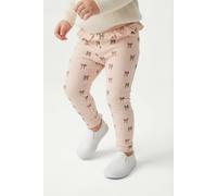 Leggings LIL' ATELIER "NMFGAVO EFI SLIM LEGGING LIL NOOS", Mädchen, Gr. 110, N-Gr, silber peony aop:bow, Jersey, Obermaterial: 57% Baumwolle, 38% Lyocell, 5% Elasthan, bedruckt, slim fit lang, Hosen L