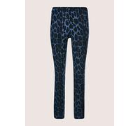 Leggings MADELEINE "Leggings Gerade Jersey-Leggings mit Animal-Print", Damen, Gr. 18, N + K Gr, blau (marine, schwarz), Obermaterial: 69% Polyester PES. 27% Viskose CV. 2% Elasthan EL. 2% Polyacryl PA
