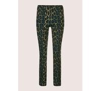 Leggings MADELEINE "Leggings Gerade Jersey-Leggings mit Animal-Print", Damen, Gr. 42, N-Gr, blau (petrol, schwarz), Obermaterial: 69% Polyester PES. 27% Viskose CV. 2% Elasthan EL. 2% Polyacryl PAN., 