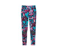 Leggings MADELEINE "Leggings Leggings mit Leo-Print und Mesheinsätzen", Damen, Gr. 34, N-Gr, blau (türkis, multicolor), Obermaterial: 92% Polyester PES. 8% Elasthan EL., Hosen Leggings (37584450-34) t