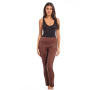 Leggings MAGIC BODYFASHION "Hi-Waist Slim Tights", Damen, Gr. M, N-Gr, braun (chocolate), Obermaterial: 80% Polyamid, 20% Elasthan, feminin, eng lang, Hosen, mittlere Formung von Bauch, Hüften und Obe