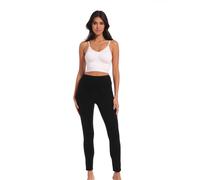 Leggings MAGIC BODYFASHION "Hi-Waist Slim Tights", Damen, Gr. XL, N-Gr, schwarz, Obermaterial: 85% Polyamid, 15% Elasthan, eng lang, Hosen Leggings, mittlere Formung von Bauch, Hüften und Oberschenkel