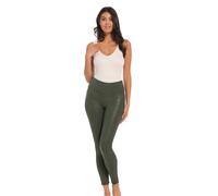 Leggings MAGIC BODYFASHION "Leather Look Legging", Damen, Gr. XXL, N-Gr, grün (matcha), Obermaterial: 62% Polyamid, 38% Elasthan. Futter: 54% Polyamid, 46% Elasthan, schmal lang, Hosen Leggings, hoch