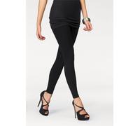 Leggings MELROSE, Damen, Gr. 38, N-Gr, schwarz (schwarz, schwarz), Single Jersey, Obermaterial: 95% Baumwolle, 5% Elasthan, unifarben, Basic, sehr figurbetont 3/4-Länge, Hosen Leggings, Weicher Stretc