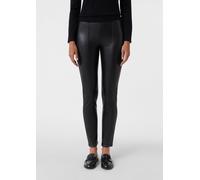 Comma Leggings mit Ziernähten aus Lederimitat