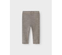 Leggings NAME IT "NBFWANG WOOL NEEDLE LEGGING SOLID NOOS", Mädchen, Gr. 74, N-Gr, satellite, Strick, Obermaterial: 100% Wolle, unifarben, slim fit knöchellang, Hosen Leggings, Wolle, slim fit (3305915