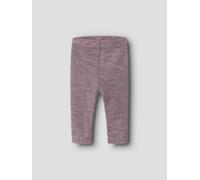 Leggings NAME IT "NBFWANG WOOL NEEDLE LEGGING SOLID NOOS", Mädchen, Gr. 74, N-Gr, toadstool, Strick, Obermaterial: 100% Wolle, unifarben, slim fit knöchellang, Hosen Leggings, Wolle, slim fit (4355145