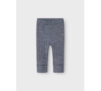 Leggings NAME IT "NBMWANG WOOL NEEDLE LONGJOHN SOLID NOOS", Mädchen, Gr. 50, N-Gr, beige (folkstone gray), Strick, Obermaterial: 100% Wolle, unifarben, regular fit knöchellang, Hosen Leggings, aus rei