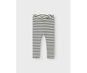 Leggings NAME IT "NBNBANI XSL LEGGING NOOS", Mädchen, Gr. 50, N-Gr, blau (schwarz sapphire), Feinripp, Obermaterial: 57% Baumwolle, 38% Modal, 5% Elasthan, geringelt, gestreift, slim fit knöchellang,