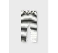 Leggings NAME IT "NBNBANI XSL LEGGING NOOS", Mädchen, Gr. 56, N-Gr, blau (schwarz sapphire), Feinripp, Obermaterial: 57% Baumwolle, 38% Modal, 5% Elasthan, geringelt, gestreift, slim fit knöchellang,