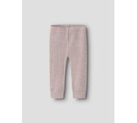 Leggings NAME IT "NBNWAX WOOL RIB LEGGING NOOS", Mädchen, Gr. 86, N-Gr, rosa (violet ice), Strick, Obermaterial: 100% Wolle, unifarben, slim fit knöchellang, Hosen Leggings, weich und wärmend aus rein