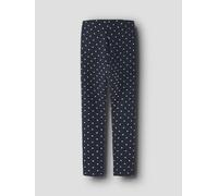 Leggings NAME IT "NKFDAVINA AOP SWE LEGGING BRU NOOS", Mädchen, Gr. 104, N-Gr, schwarz sapphire aop:with hellweiß dots, Jersey, Obermaterial: 95% Baumwolle, 5% Elasthan, gepunktet, lang, Hosen Legging