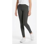 Leggings NAME IT "NKFVIVIAN LEGGING NOOS", Mädchen, Gr. 104, N-Gr, dunkelgrau melange, Jersey, Obermaterial: 95% Baumwolle, 5% Elasthan, unifarben, normal lang, Hosen Leggings, Baumwollmischung, norma