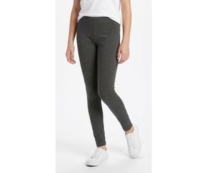 Leggings NAME IT "NKFVIVIAN LEGGING NOOS", Mädchen, Gr. 158, N-Gr, dunkelgrau melange, Jersey, Obermaterial: 95% Baumwolle, 5% Elasthan, unifarben, normal lang, Hosen Leggings, Baumwollmischung, norma