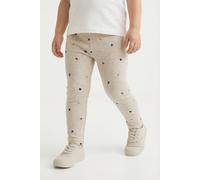 Leggings NAME IT "NMFNUTTI LEGGING NOOS", Mädchen, Gr. 92, N-Gr, peyote melange aop:hearts, Rippware, Obermaterial: 57% Baumwolle, 38% Modal, 5% Elasthan, bedruckt, Hosen Leggings (98326828-92) peyote