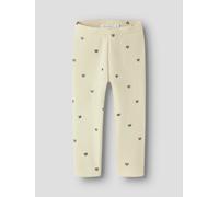 Leggings NAME IT "NMFTAVINA SWEAT FLEECE LEGGING BRU NOOS", Mädchen, Gr. 80, N-Gr, summer sand print:with glitter lava smoke hearts, Jersey, Obermaterial: 66% Polyester, 30% Baumwolle, 4% Elasthan, be