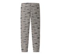 Leggings NAME IT "NMMWANG WOOL RIB LONGJOHN AOP NOOS", Mädchen, Gr. 116, N-Gr, grau (satellite aop:highway), Strick, Obermaterial: 100% Wolle, bedruckt, slim fit lang, Hosen Leggings, aus reiner Merin