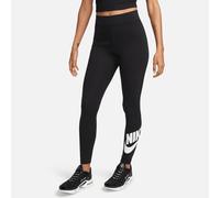 Leggings NIKE SPORTSWEAR "W NSW NK CLSC GX HR TIGHT FTRA", Damen, Gr. S, N-Gr, schwarz-weiß (schwarz, weiß), Obermaterial: 47% Baumwolle, 41% Polyester, 12% Elasthan, Hosen Leggings (68677559-S) schwa