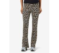 Leggings NOISY MAY "NMPASA HW FLARED PANTS NOOS", Damen, Gr. XS, N-Gr, schwarz aop:leo, Web, Obermaterial: 57% Baumwolle, 38% Modal, 5% Elasthan, bedruckt, slim fit knöchellang, Hosen Leggings (964207
