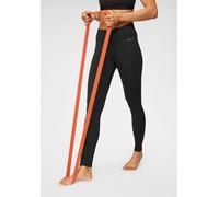 Leggings OCEAN SPORTSWEAR "Yoga-Tights", Damen, Gr. 44, N-Gr, schwarz (schwarz (tights aus nachhaltigem material)), Single Jersey, Obermaterial: 88% Polyester, 12% Elasthan, eng lang, Hosen Leggings, 