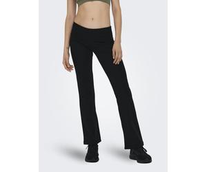 Leggings ONLY PLAY "ONPFOLD MW JAZZ JRS PNT NOOS", Damen, Gr. XS (34), N-Gr, schwarz, Jersey, Obermaterial: 92% Baumwolle, 8% Elasthan, unifarben, ausgestellt normal, Hosen Leggings (92615301-XS) schw