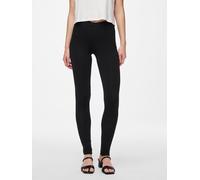 Leggings PIECES "PCEDITA LONG LEGGINGS NOOS BC", Damen, Gr. XL (42), N-Gr, schwarz, Jersey, Obermaterial: 94% Baumwolle, 6% Elasthan, unifarben, slim fit normal, Hosen Leggings (81476533-XL) schwarz