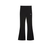 Leggings PUMA "ESS HIGH-WAIST FLARED LEGGINGS", Damen, Gr. XS, N-Gr, puma schwarz, Jersey, Obermaterial: 95% Baumwolle, 5% Elasthan, unifarben, schmal normal, Hosen Leggings, ausgestellte Leggings, ho