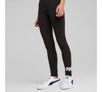 Leggings PUMA "ESS NO. 1 LOGO LEGGINGS G", Mädchen, Gr. 164, N-Gr, schwarz (puma schwarz), Jersey, Obermaterial: 95% Baumwolle, 5% Elasthan, bedruckt, schmal normal, Hosen Leggings, für Jugendliche, e